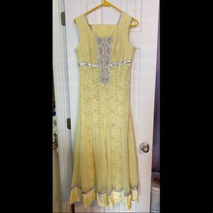 Yellow Anarkali Gown
